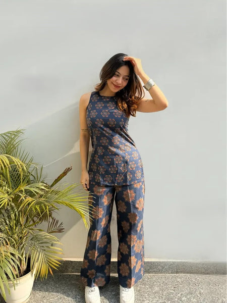 Women's Ajrakh Print Rayon Co-Ord Set