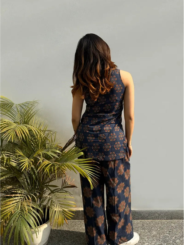 Women's Ajrakh Print Rayon Co-Ord Set