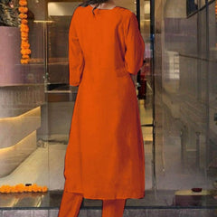 Pure Cotton Kurta Set With Zcard Dupatta