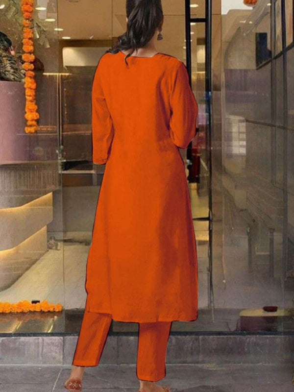Pure Cotton Kurta Set With Zcard Dupatta