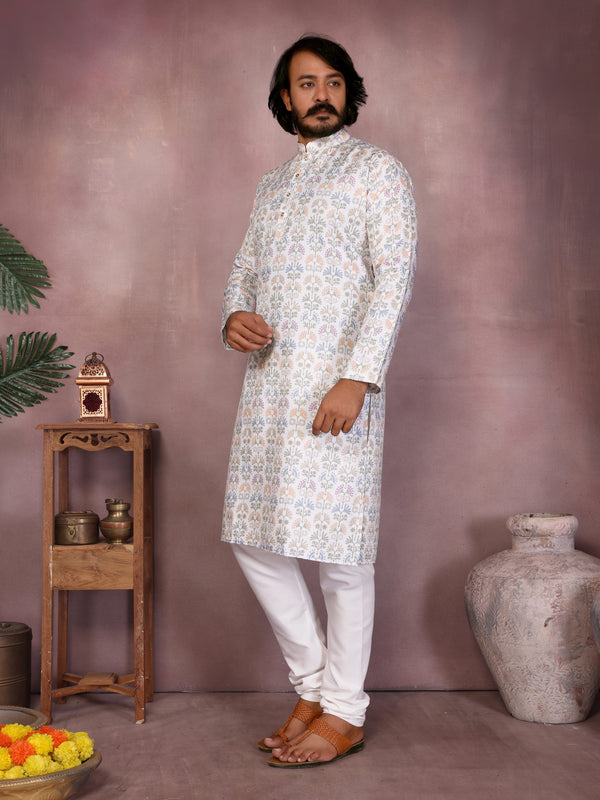 Men’s Heavy Cotton Printed Kurta Pyjama Set
