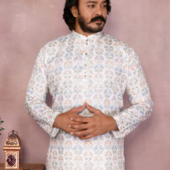 Men’s Heavy Cotton Printed Kurta Pyjama Set