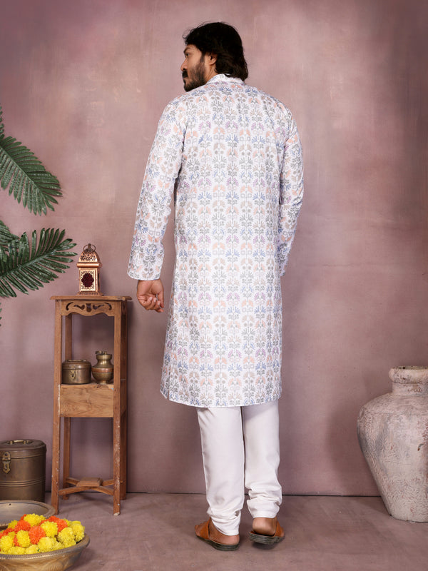 Men’s Heavy Cotton Printed Kurta Pyjama Set
