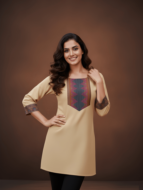 Stylish Women’s Cotton Jacquard Kurti Top