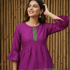 Women’s Delta Silk Plain Tunic Top