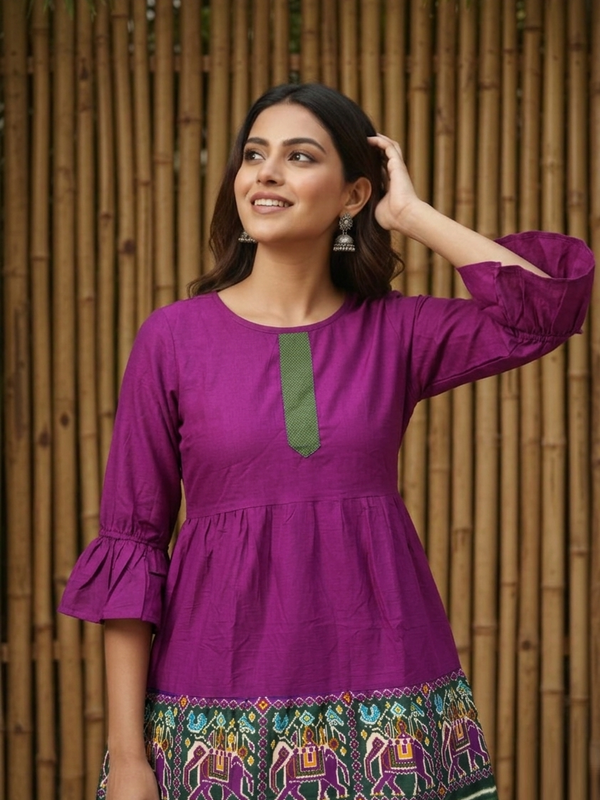 Women’s Delta Silk Plain Tunic Top