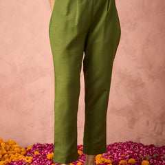 Parampara Kurta Pant Set With Jacquard Dupatta