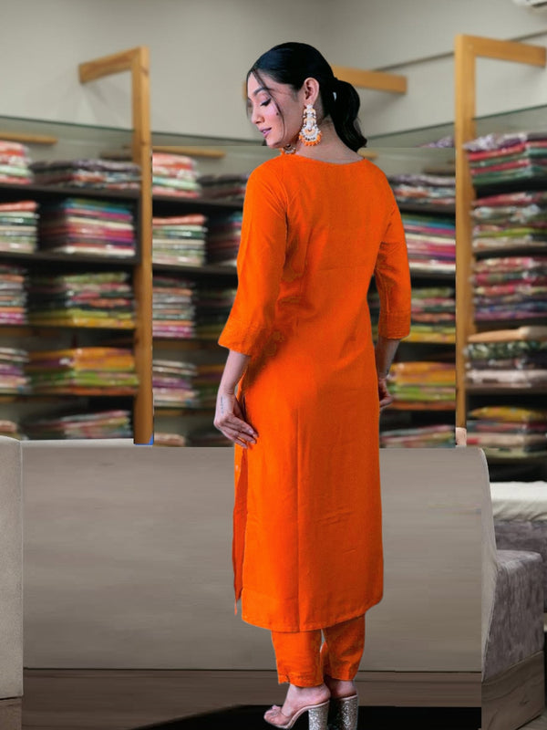 Pure Silk Kurta Set With Chinon Print Dupatta