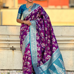Premium Banarasi Soft Silk Saree With Blouse Piece