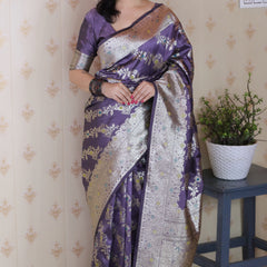 Premium Banarasi Soft Silk Saree with Blouse Piece