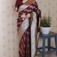 Premium Banarasi Soft Silk Saree with Blouse Piece