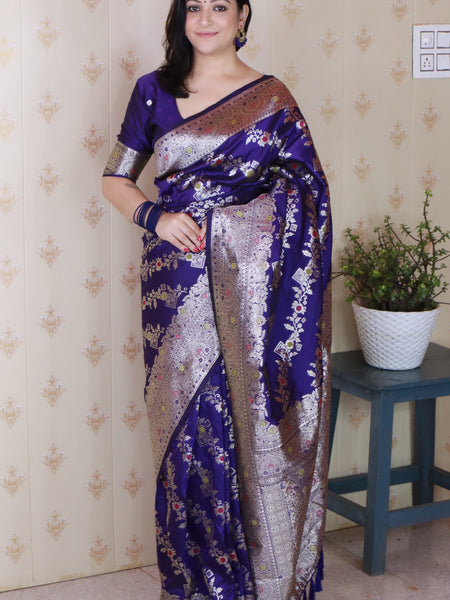 Premium Banarasi Soft Silk Saree With Blouse Piece