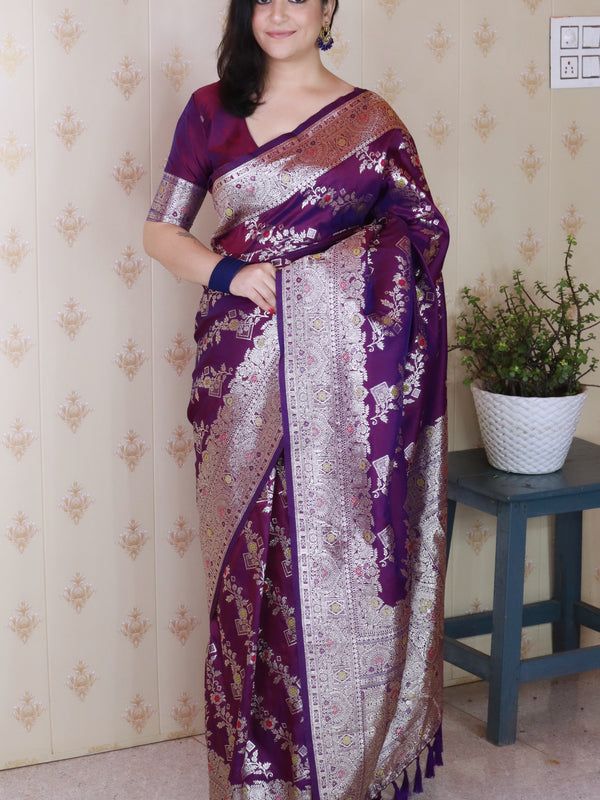 Premium Banarasi Soft Silk Saree with Blouse Piece