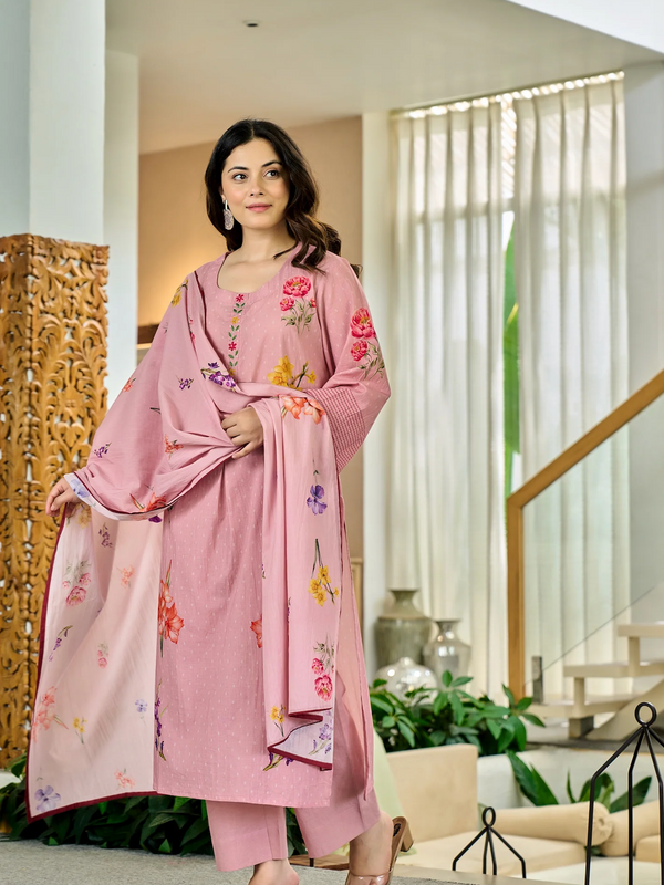 Women's Maslin Printed Dupatta Set