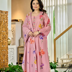 Women's Maslin Printed Dupatta Set