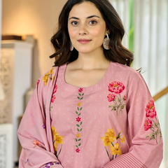Women's Maslin Printed Dupatta Set