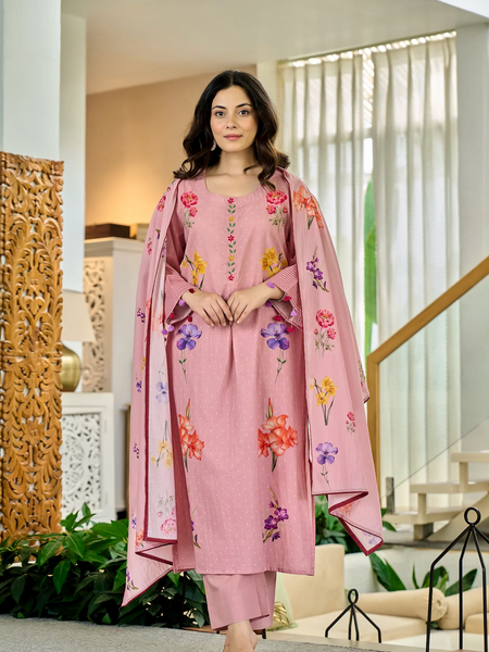 Women's Maslin Printed Dupatta Set