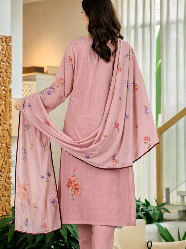 Women's Maslin Printed Dupatta Set