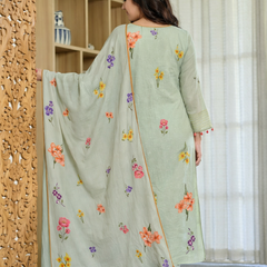 Women's Maslin Printed Dupatta Set