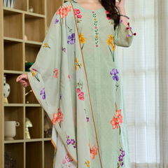 Women's Maslin Printed Dupatta Set