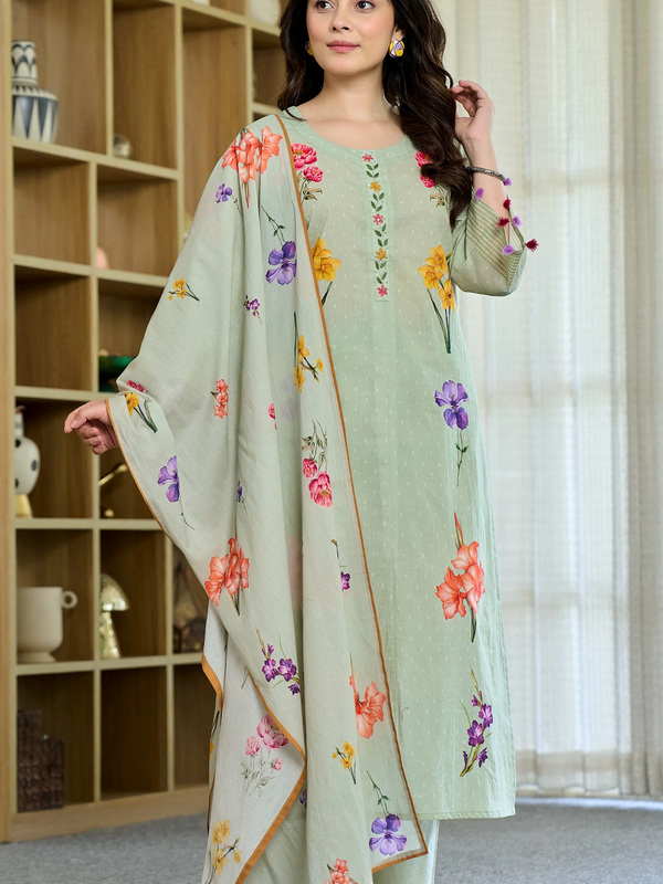 Women's Maslin Printed Dupatta Set