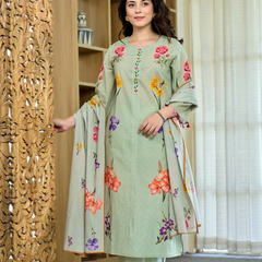 Women's Maslin Printed Dupatta Set