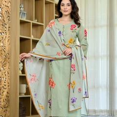 Women's Maslin Printed Dupatta Set