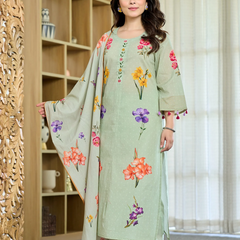 Women's Maslin Printed Dupatta Set
