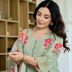 Women's Maslin Printed Dupatta Set