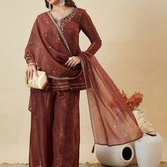 Silk Kurta Set With Silk Dupatta