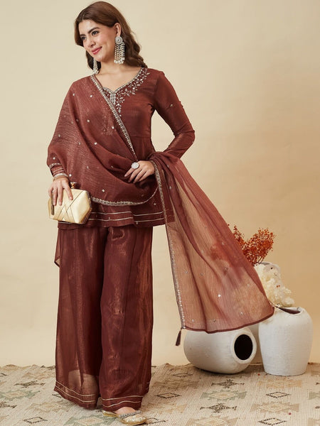 Silk Kurta Set With Silk Dupatta