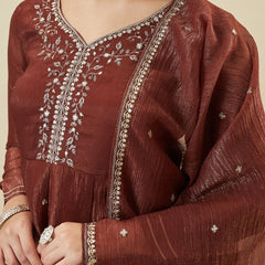 Silk Kurta Set With Silk Dupatta