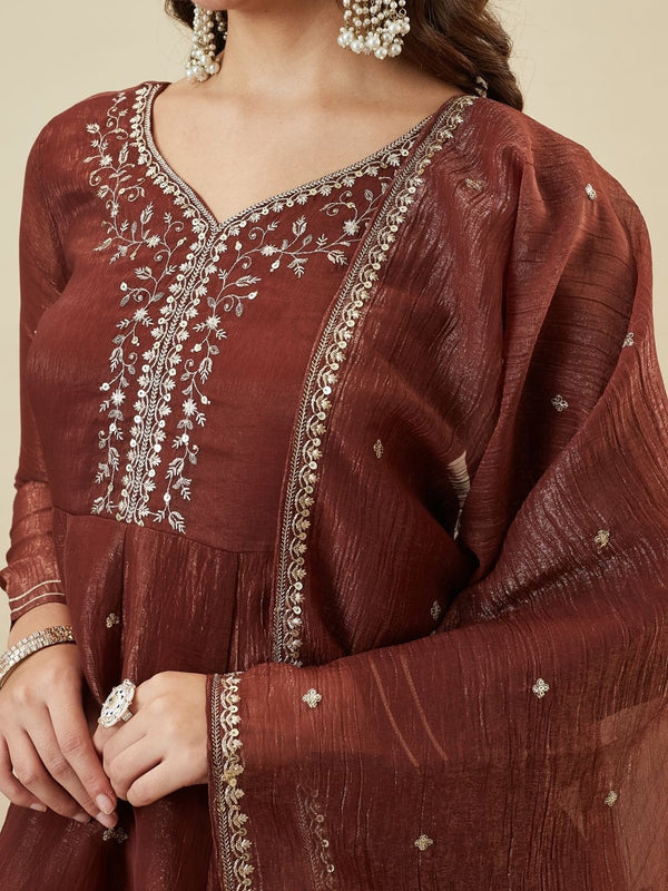Silk Kurta Set With Silk Dupatta