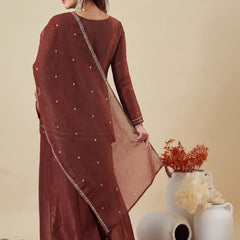Silk Kurta Set With Silk Dupatta