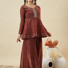 Silk Kurta Set With Silk Dupatta