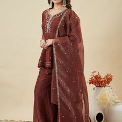 Silk Kurta Set With Silk Dupatta