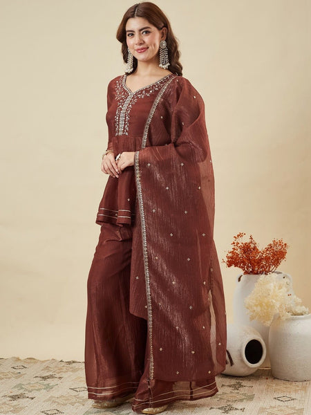 Silk Kurta Set With Silk Dupatta