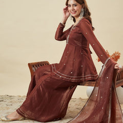 Silk Kurta Set With Silk Dupatta