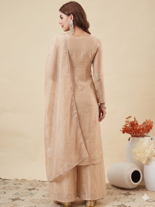Silk Kurta Set With Silk Dupatta