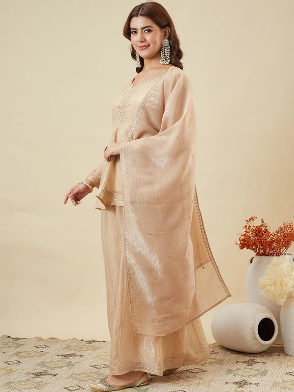Silk Kurta Set With Silk Dupatta