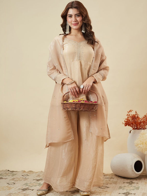 Silk Kurta Set With Silk Dupatta