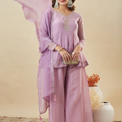 Silk Kurta Set With Silk Dupatta