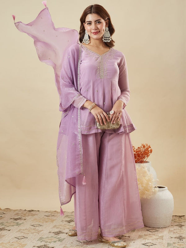 Silk Kurta Set With Silk Dupatta