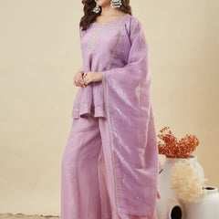 Silk Kurta Set With Silk Dupatta