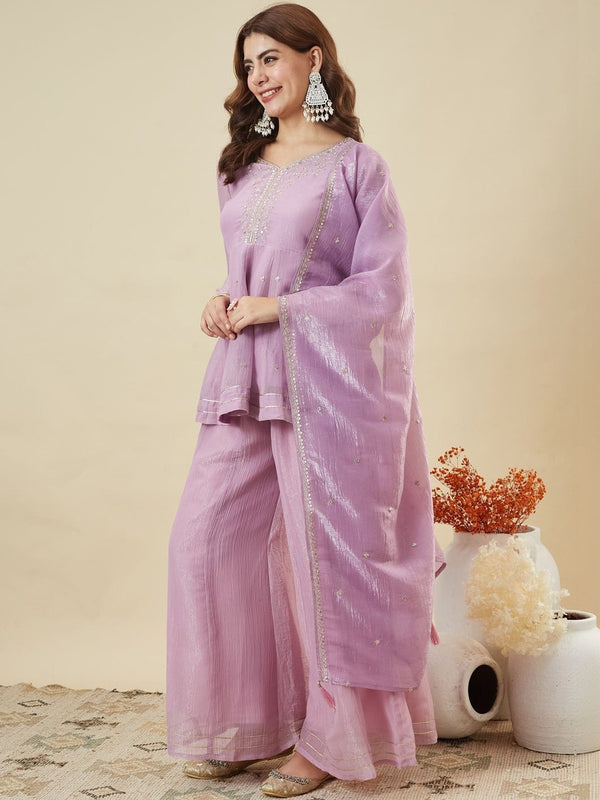 Silk Kurta Set With Silk Dupatta