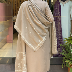 Women's Cotton Embroidered Kurta Pant & Printed Dupatta Set