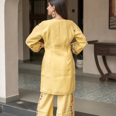 Women's French Crepe Embroidered Co-Ord Set