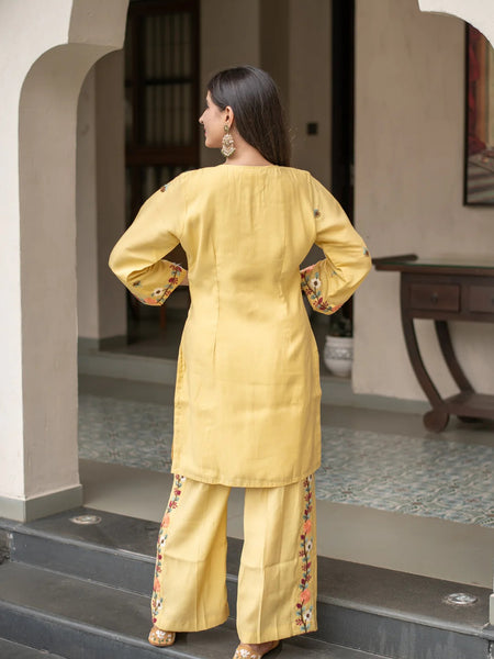 Women's French Crepe Embroidered Co-Ord Set