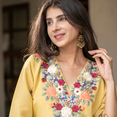 Women's French Crepe Embroidered Co-Ord Set