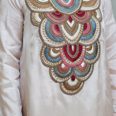 French Crepe Embroidered Kurta Pant Set